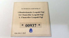 Lade das Bild in den Galerie-Viewer, Medaille-60 Jahre Staatsvertrag Österreich 1955-2015 BK Leopold Figl Zertifikat
