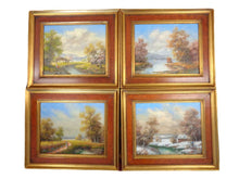 Lade das Bild in den Galerie-Viewer, Bilder 4 Jahreszeiten, Öl auf Holz, signiert (Galerie Otto)
