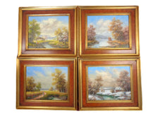 Lade das Bild in den Galerie-Viewer, Bilder 4 Jahreszeiten, Öl auf Holz, signiert (Galerie Otto)

