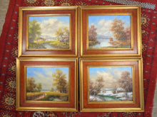 Lade das Bild in den Galerie-Viewer, Bilder 4 Jahreszeiten, Öl auf Holz, signiert (Galerie Otto)
