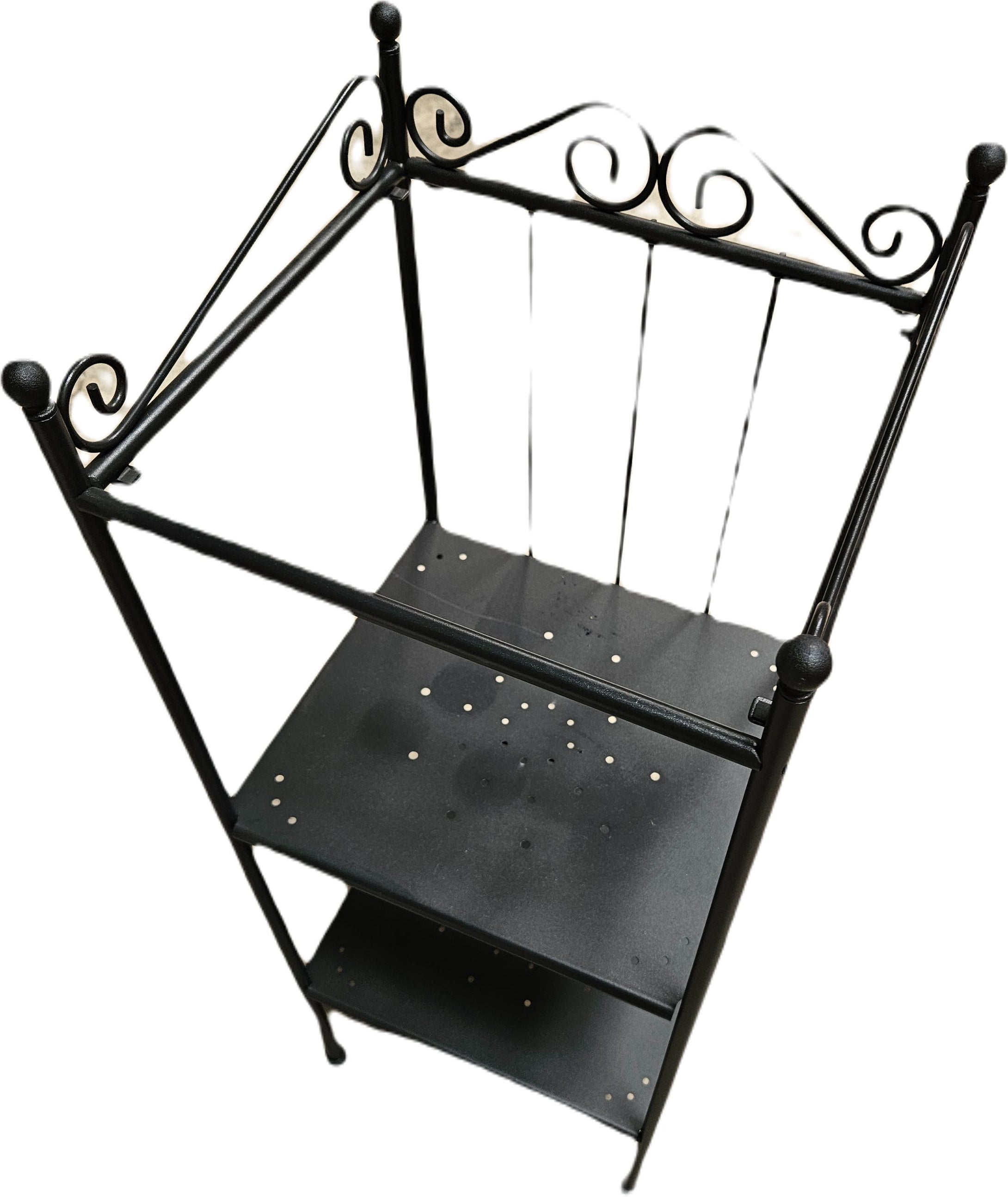 Regal schwarz, Metall, 2 Fächer