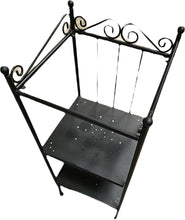 Lade das Bild in den Galerie-Viewer, Regal schwarz, Metall, 2 Fächer
