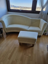 Lade das Bild in den Galerie-Viewer, Sitzbank mit Hocker, beige
