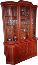 Lade das Bild in den Galerie-Viewer, Vitrine auf Unterschrank, Kirsche mit verglasten Türen
