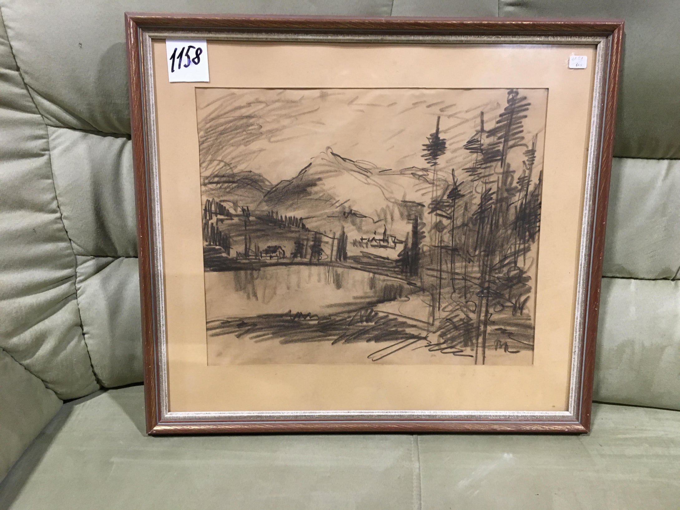 Bild mit Rahmen aus der Auflösung einer Sammlung, Wald #1158
