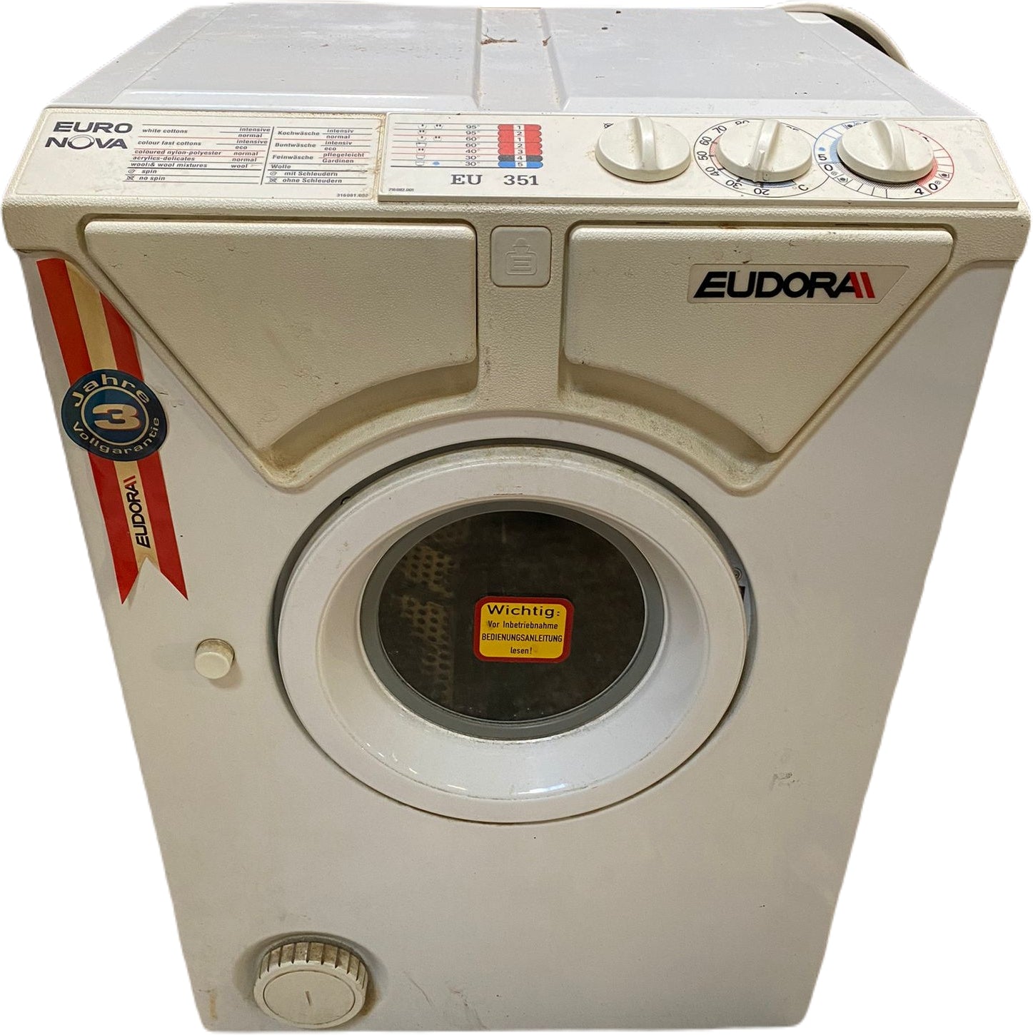 Waschmaschine Eudora Nova EU351 auf Rädern