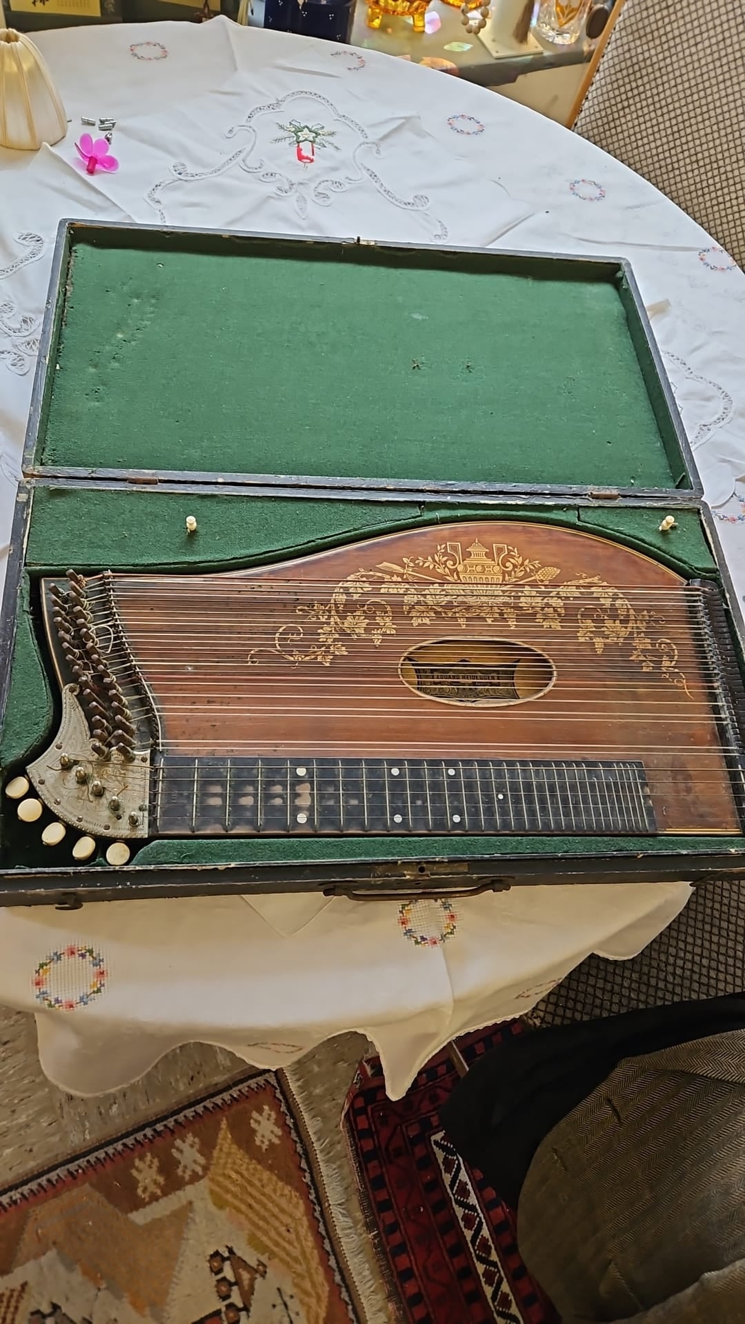 Zither, Eduard Heidegger, Linz Austria, im Koffer