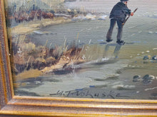 Lade das Bild in den Galerie-Viewer, Holländische Winterlandschaft, Öl auf Leinen
