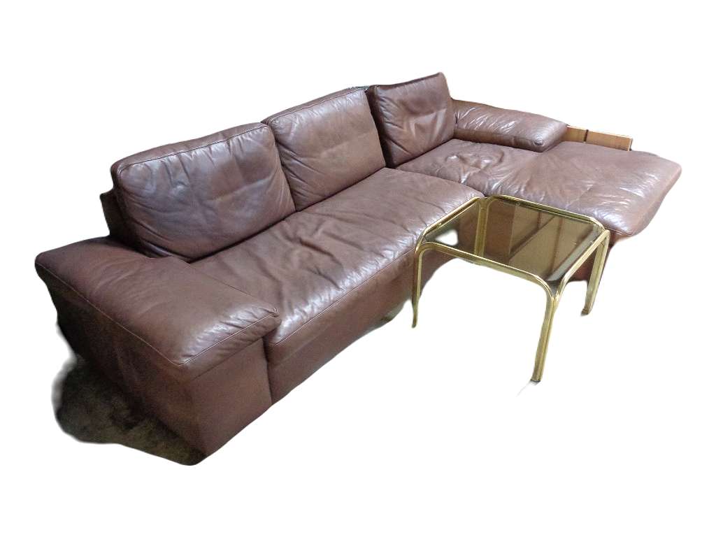 Sitzbank, Couch, Leder dunkelbraun